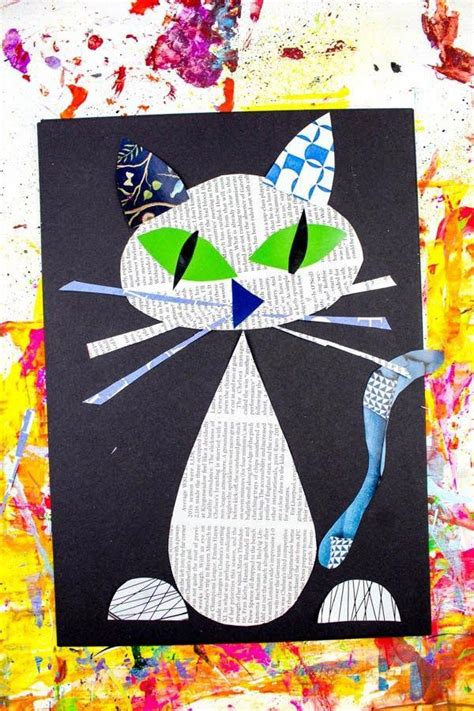 Abstract Art Cat Art Projects For Kids