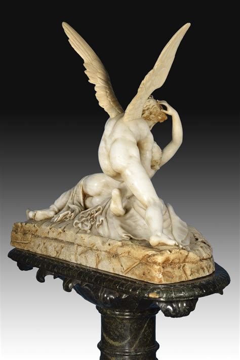 Psyche Revived By Cupids Kiss White And Green Marble After Antonio