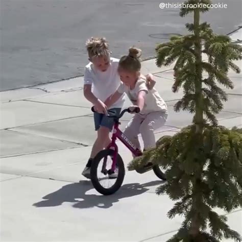 Brother Teaches Little Sis How To Ride A Bike Window Bicycle This Mom Looked Out Her Window