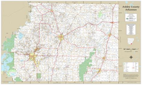 Ashley County Arkansas 2021 Wall Map Mapping Solutions