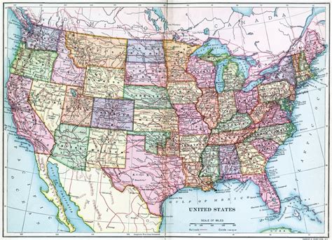 Map United States 1905 Nmap Of The Continental United States
