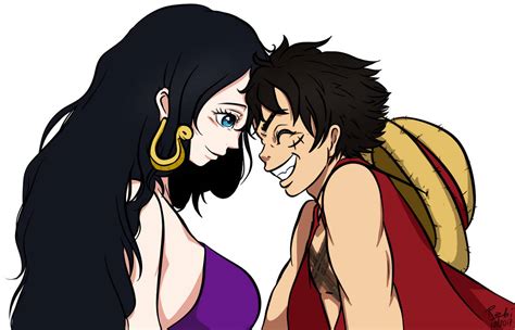 Boa Hancock And Luffy By Mim Ser Rabi On Deviantart