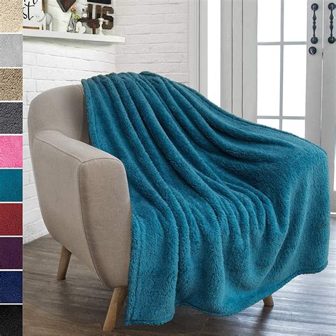 Solid Blue Turquoise Blanket Throw Blanket Fluffy Blankets