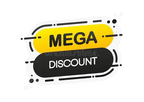 Mega Discount Flat Banner On White Background Mega Sale Abstract