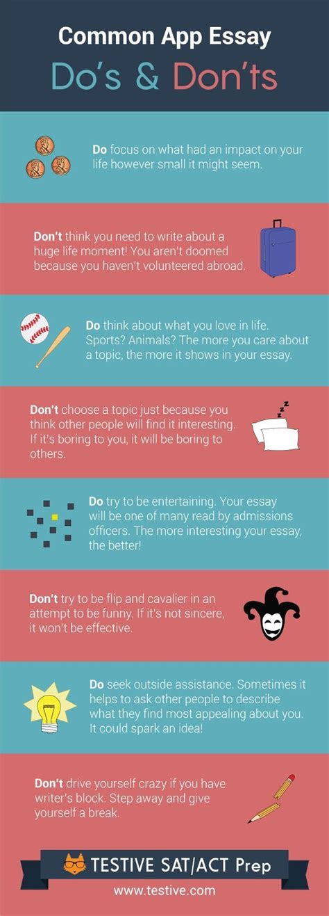 Does your common app essay actually stand out? Common App Essay: Do's & Don'ts [INFOGRAPHIC | Common app ...