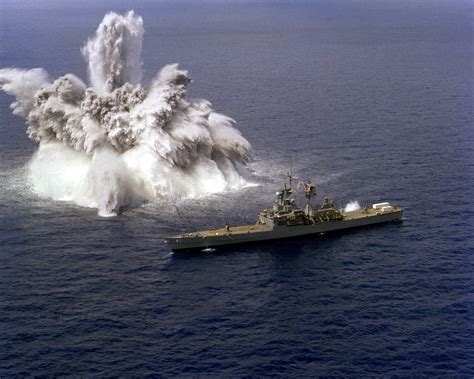 Uss Arkansas Nuclear Powered Guided Missile Cruiser Undergoing Shock