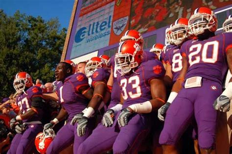 Nowadays, clemson's football program is associated with the paw print logo and lots of purple trim. Clemson football.....purple uniforms.....I really like ...