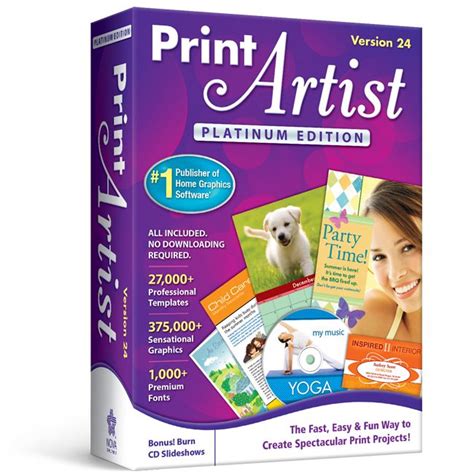 Print Artist Platinum 25 Print Software Greeting Card Software