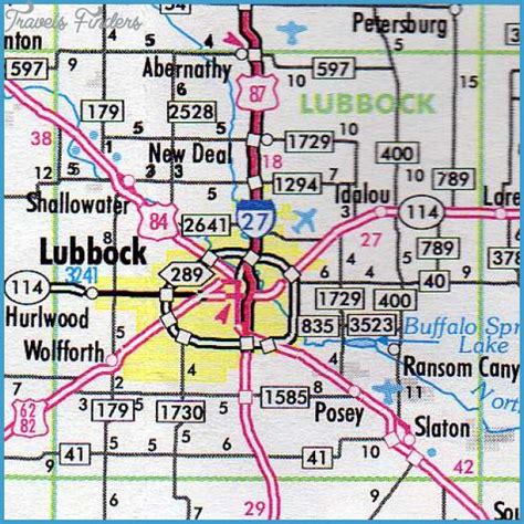 Lubbock Metro Map Travelsfinderscom