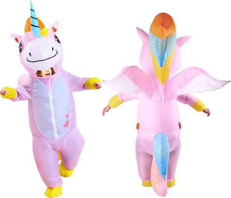 Unicorn Inflatable Costume For Adult Men Woman Cosplay Blow Up Quickly Full Body