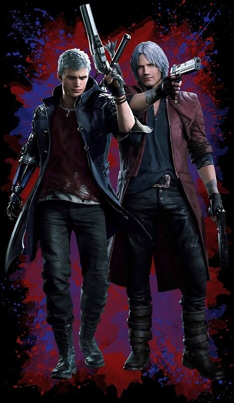 Nero from devil may cry 5 ©capcom co., ltd. "Dante and Nero - Devil May Cry 5" by AngeliaLucis | Redbubble