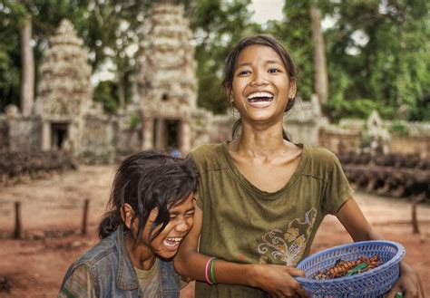 Two Cambodian Girls At Angkor Wat 1024 X 712 Rhumanporn