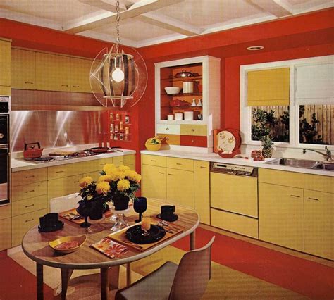 1970s Kitchen Design One Harvest Gold Kitchen Decorated In 6 Distinct