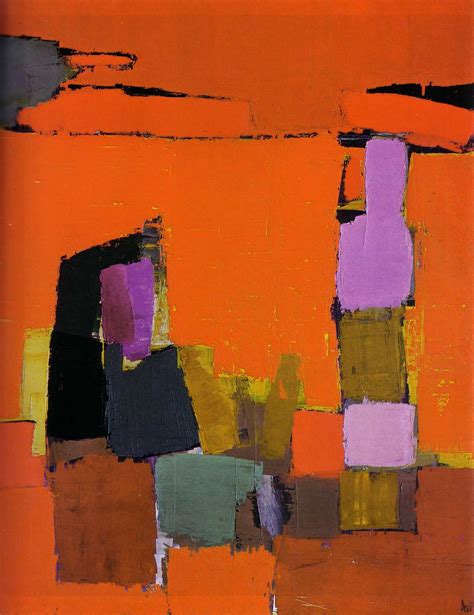 Nicolas De Stael Figures By The Sea 1952 Abstract Landscape Painting