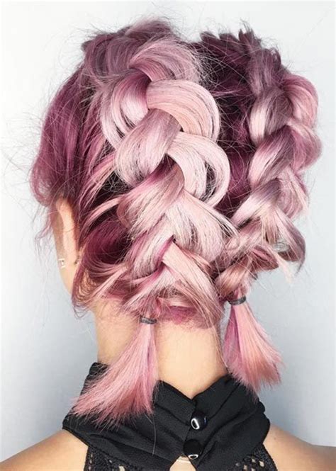 See more ideas about dyed hair, hair styles, hair. Pink Dyed Braided Short Hair Pictures, Photos, and Images ...