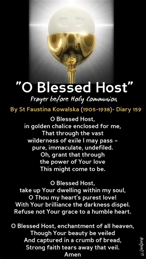 Our Morning Offering 6 October O Blessed Host Anastpaul