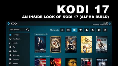 An Inside Look On Kodi 17 Krypton Alpha Build Youtube