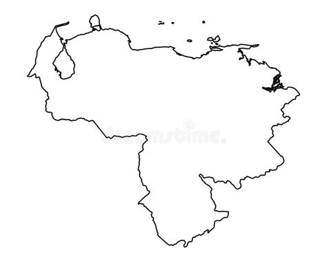 Mapa De Venezuela Regiones De Esquema Detallado En Blanco Y Negro Pdmrea