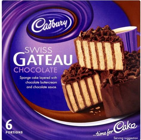 Cadbury Swiss Gateau Chocolate Cake 6 Portions 340g Approved Food