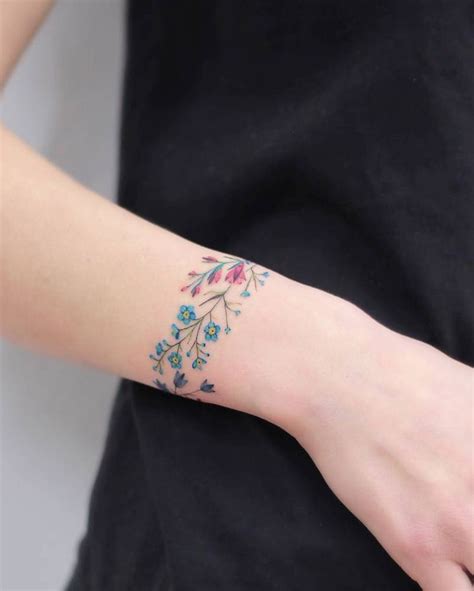 Flower Bracelet Tattoo Wrist Tattoos Tattoos For Daughters Flower