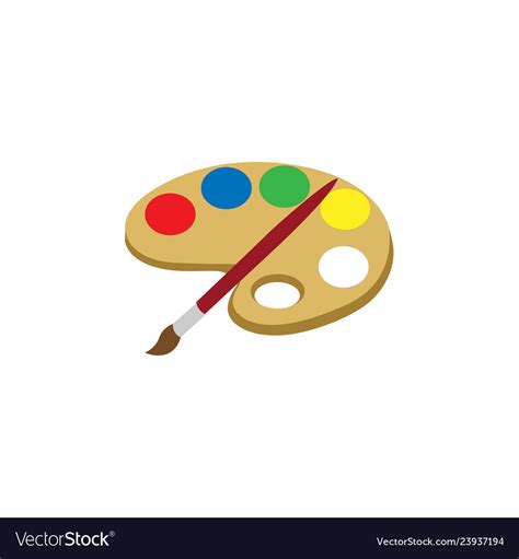 Paint Palette For Drawing Royalty Free Vector Image