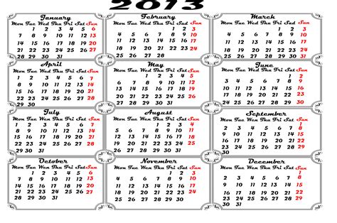 Calendar 2013 Free Stock Photo Public Domain Pictures