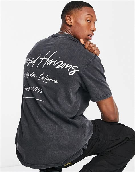 Topman Oversized T Shirt With Front And Back Promised Horizons Script