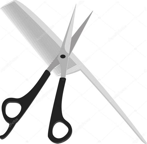 Hairdressing Scissors And Comb — Stock Vector © Delan1 9727500
