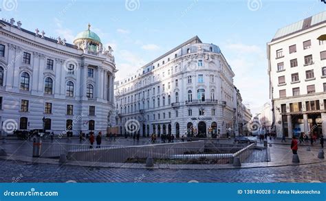 Facades Of Beautiful Old Buildings In The Center Of Vienna Editorial