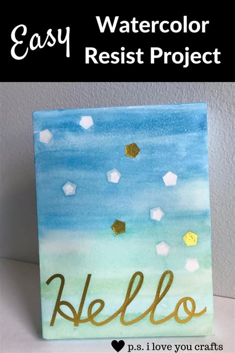 Easy Watercolor Painting Project Ps I Love You Crafts