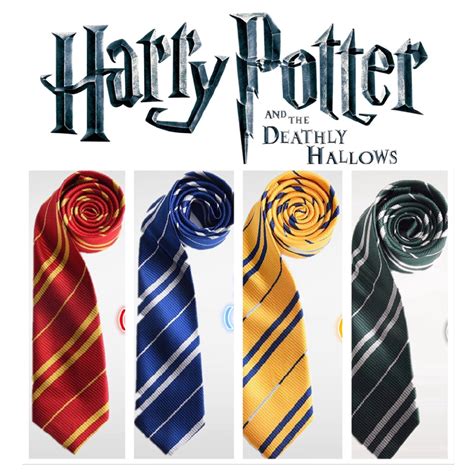 Harry Potter Tie Gryffindor Ravenclaw Slytherin Hufflepuff Neckties Red