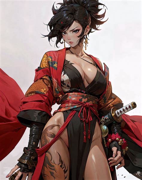 female character concept fantasy character design character design inspiration female samurai