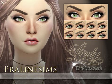 Lady Eyebrows By Pralinesims Sims 4 Hair