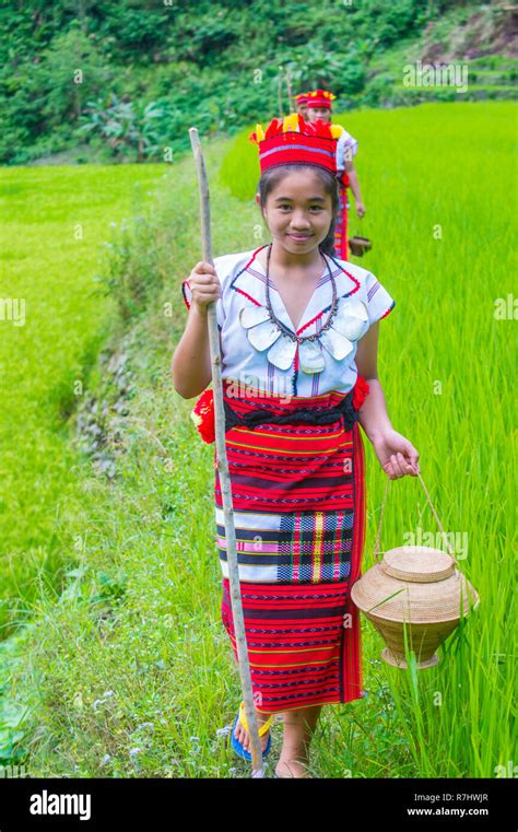 Women From Ifugao Minority Near A Rice Terraces In Banaue The