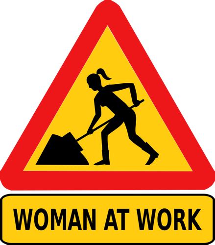 Woman at work road sign | Public domain vectors