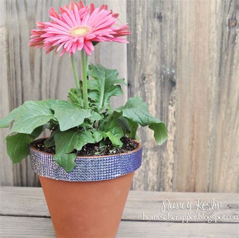Rhinestone Flower Pot Craft
