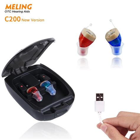 C200 Rechargeable Hearing Sound Amplifier For Seniors Invisible In Ear