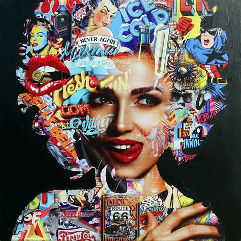 Pop Art Face 16 By Wojtek Babski 2023 Painting Acrylic Collage On