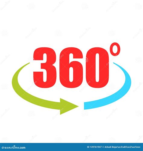 360 Degree Vector Logo Stock Vector Illustration Of Abstract 139761947