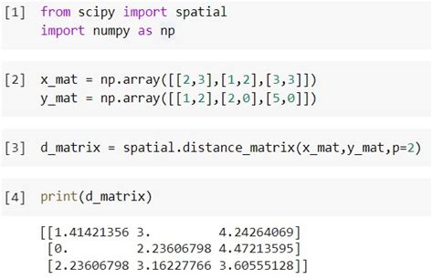 Python Scipy Distance Matrix Python Guides