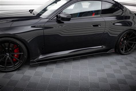 Street Pro Seitenschweller Ansatz Cup Leisten V 2 für BMW M2 G87 SCHW