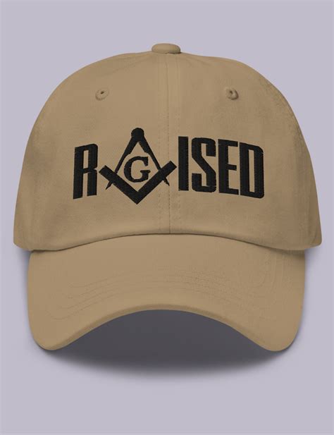 Raised Masonic Hat Black Embroidery Masonic Vibe