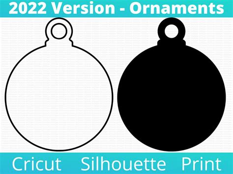 Christmas Ornament Outline Svg Ornament Svg Ornament Etsy