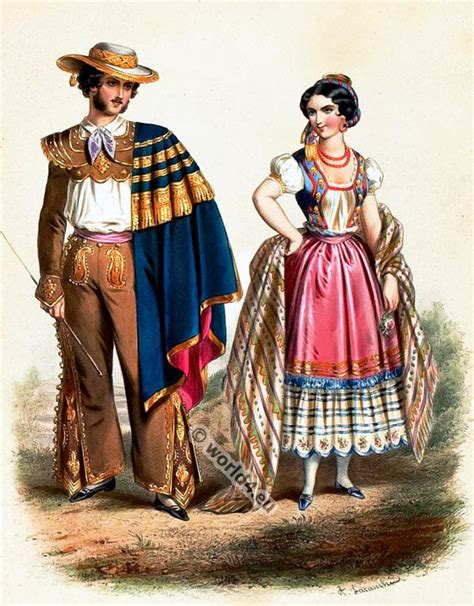 Traditional Mexican Costumes 1850s