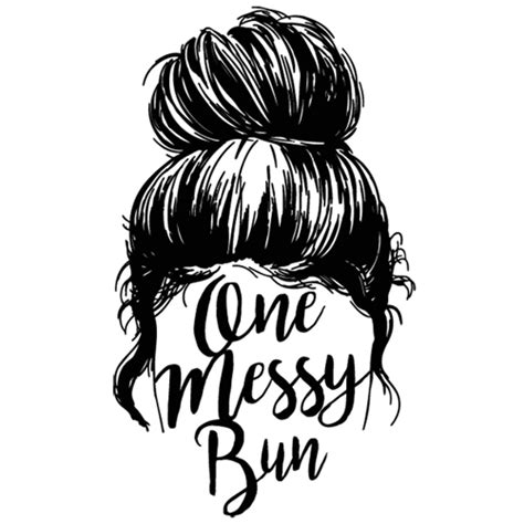 Messy Bun Hair Png Free Logo Image