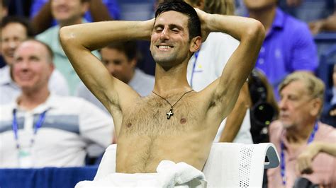 Us Open Novak Djokovic Shirtless Image Angers Tennis Fans