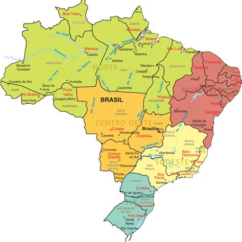 Adesivo Mapa Do Brasil Decoração Para Parede