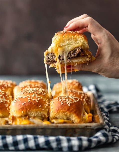 Cheeseburger Sliders Recipe Baked Video The Cookie Rookie