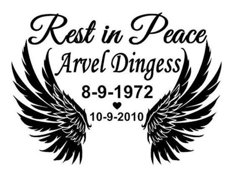 Rest In Peace Window Decal Passed Away Decal Remembrance Etsy