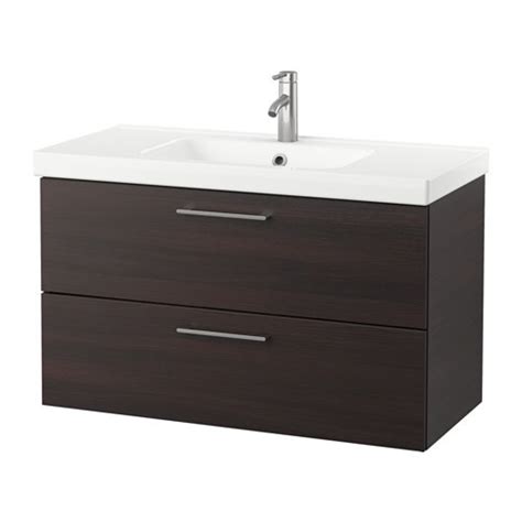 I bought the sink cabinet hemnes rattviken with 2 drawers in white color. GODMORGON / ODENSVIK Sink cabinet with 2 drawers - black ...